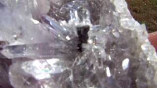 preview picture of video 'Large Rare Arkansas Quartz Crystal Rutile Cluster'