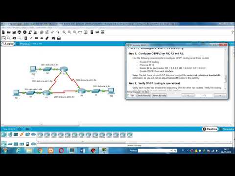 8.3.3.5 Packet Tracer - Configuring Basic OSPFv3 in a Single Area