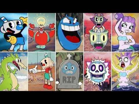 Cuphead - All Bosses with Mugman (No Damage)