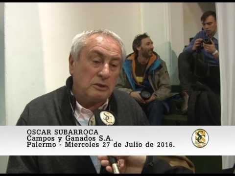 27-07-16 Nota Oscar Subarroca - Campos y Ganados S.A. - Palermo 2016.