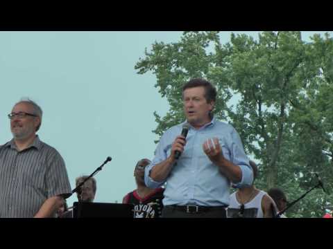 Mayor Tory dancing at Salsa Toronto.   July 2016