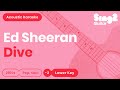 Ed Sheeran - Dive (Lower Key) Karaoke Acoustic