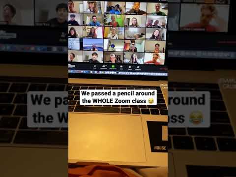 Our Whole Zoom Class Pranked Our Teacher (Passed a Pencil)