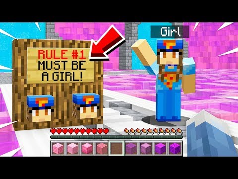 I Joined A GIRLS ONLY Minecraft Server!