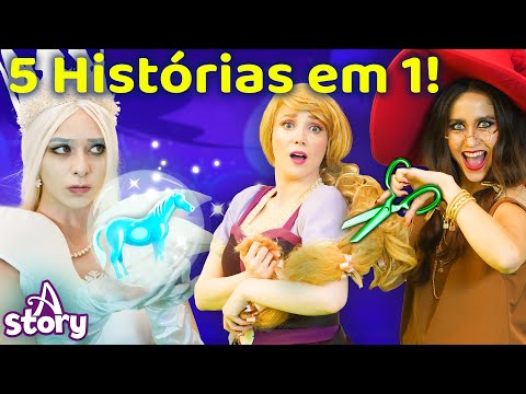 5 Histórias em 1 Vídeo! 👑 A Rainha da Neve, Rapunzel e Muito Mais! - A Story Portuguese