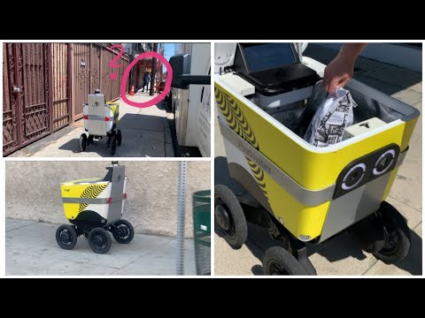 First ROBOT FOOD DELIVERY (Fully Autonomous Pickup at Restaurant & Delivery to Customer)