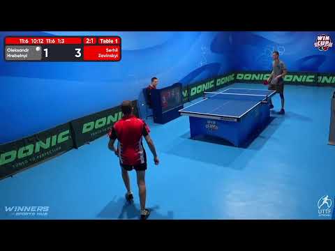 12:30 Oleksandr Hrebelnyi 3 - 1 Serhii Zavinskyi West 1 WIN CUP 15.11.2022 | TABLE TENNIS WINCUP