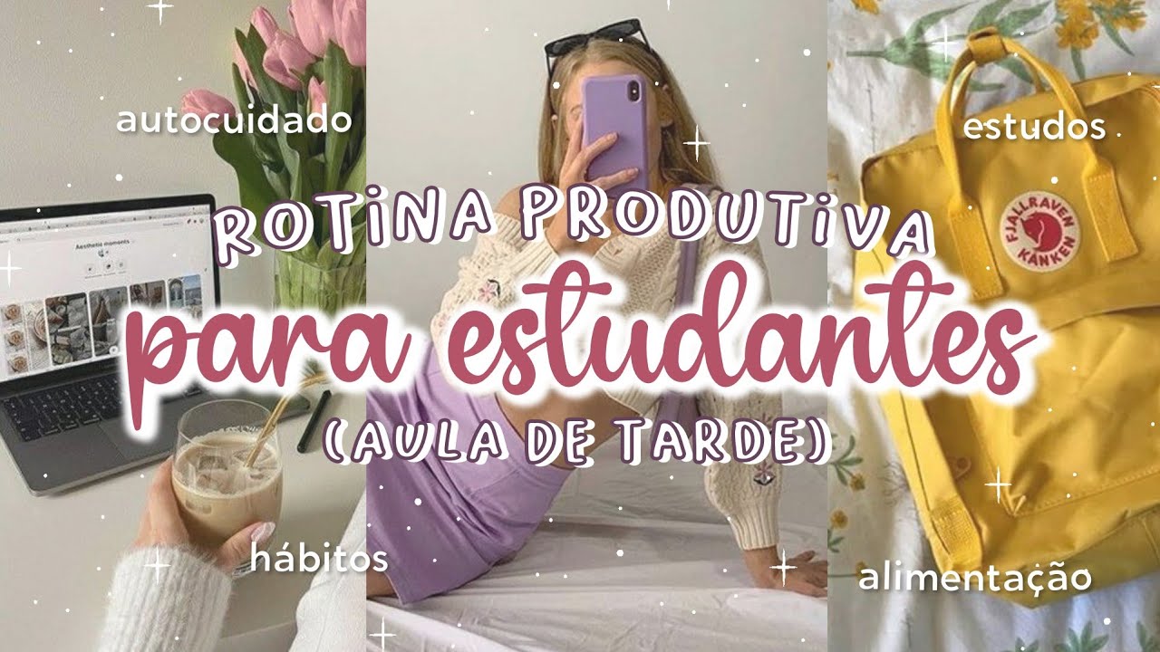 ROTINA PARA QUEM ESTUDA DE TARDE | DICAS DE HÁBITOS PRODUTIVOS PARA ESTUDANTES ESCOLA/FACULDADE 📚✨