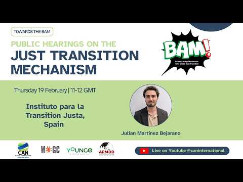 Transicion Justa | TOWARDS THE BAM: Public Hearings on Just Transition Mechanism