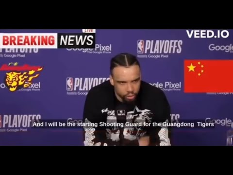 Dillon Brooks Holds His First Press Conference After Signing With The  Guangdong Tigers