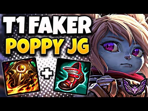 T1 Faker Poppy vs Jax [ Jungle ] Lol Korea Master ✅