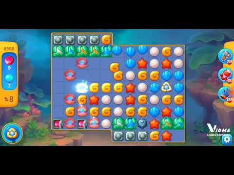 Fishdom. 8568 level no boosters and diamonds. 17 moves