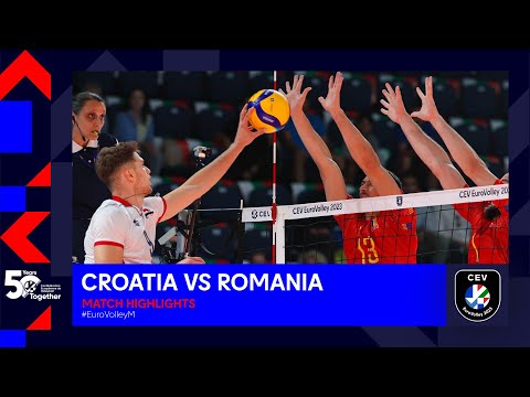Croatia vs. Romania | Match Highlights 1/8 Finals | CEV EuroVolley 2023 Men