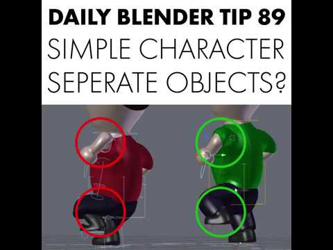 Daily Blender Tip 89 - Riggin With Seperate Objects Or Not?