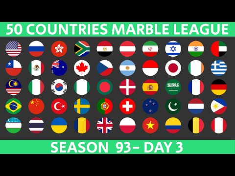 50 Countries Marble Race League Season 93 Day 3/10 Marble Race in Algodoo