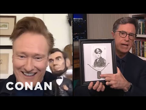 Conan & Stephen Colbert Give Tours Of Their Home Offices - CONAN on TBS