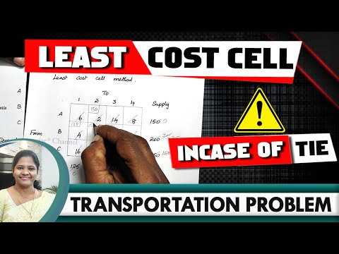 Least Cost Cell Method | In case of Tie | Transportation Problem in Operations research | Kauserwise