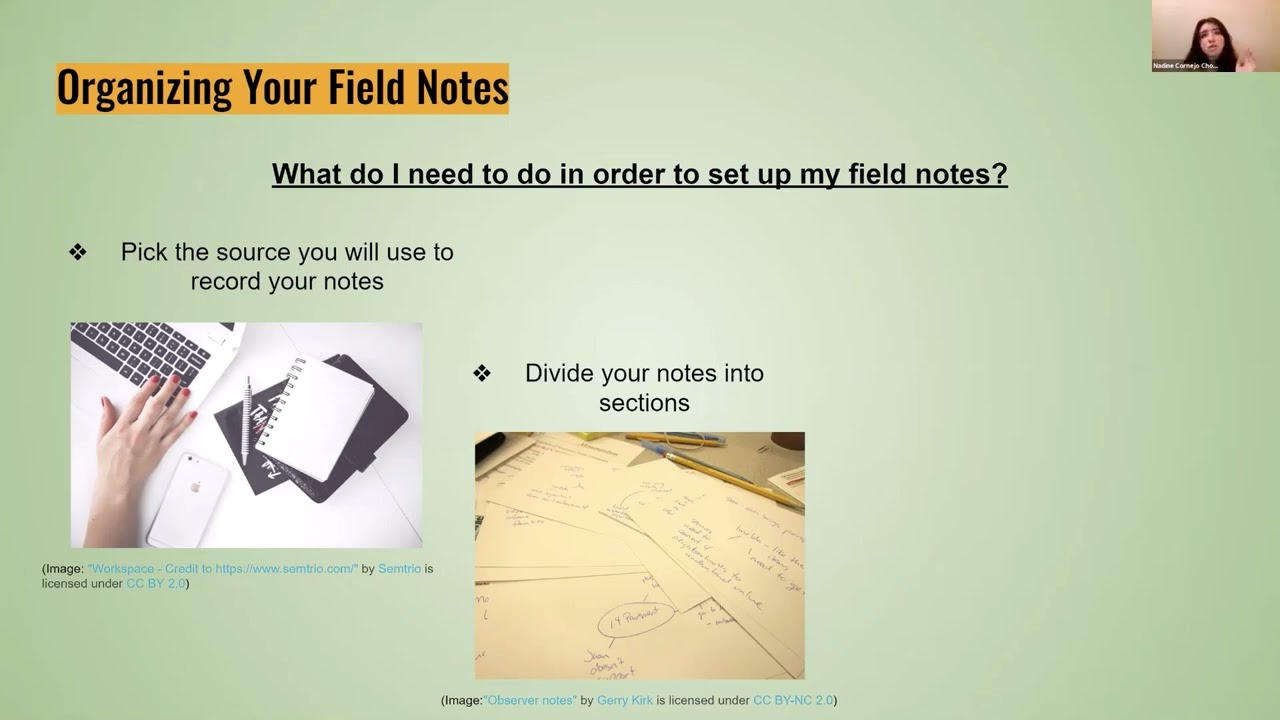 2. Taking Field Notes: Organizing Your Notes