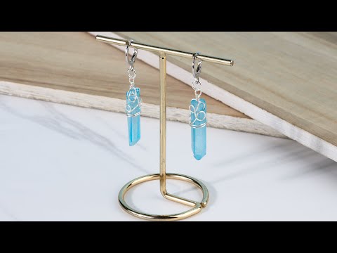 How to Wire Wrap Quartz Crystal Nuggets & Make Earrings | Kissitty Jewelry