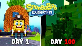 Download lagu 100 Days Minecraft Hardcore SpongeBob Biome mp3
