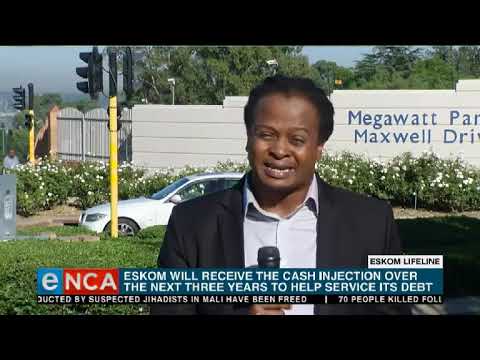 Eskom will get a cash injection over the next three years