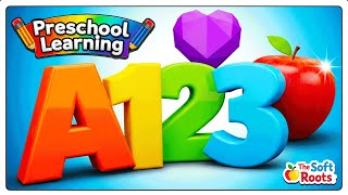 Download the video "Preschool Learning activities for 3 year olds at home | Learn ABC Phonics Shapes Numbers Colors 🌈"