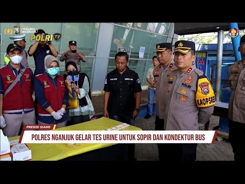 POLRES NGANJUK GELAR TES URINE DI TERMINAL ANJUK LADANG