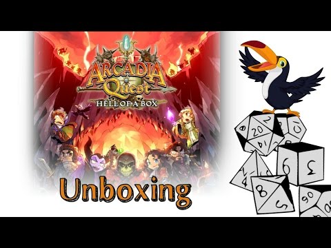 Arcadia Quest Inferno Kickstarter Exclusives Unboxing