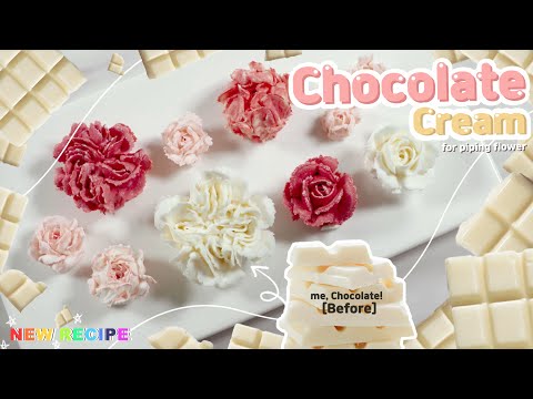 Chocolate Cream Recipe for piping flowers