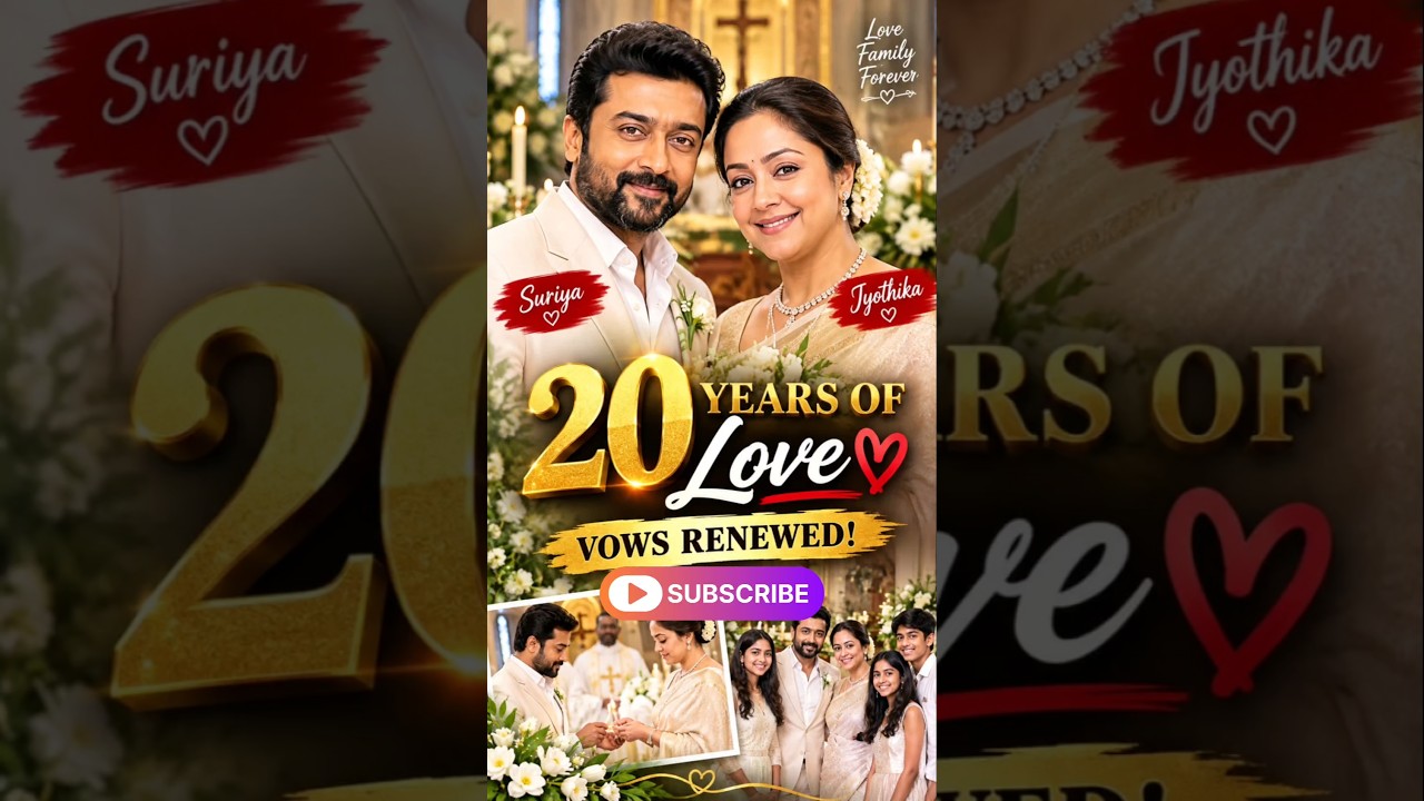 20 Years of Love, Renewed! ❤️ | Suriya & Jyothika Celebrate 20th Anniversary#shorts