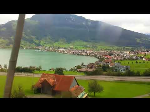 Arriving in Arth-Goldau on a train from Luzern