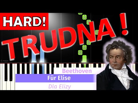 🎹 Dla Elizy (L. van Beethoven) - Piano Tutorial (TRUDNA! wersja) 🎵 NUTY W OPISIE 🎼
