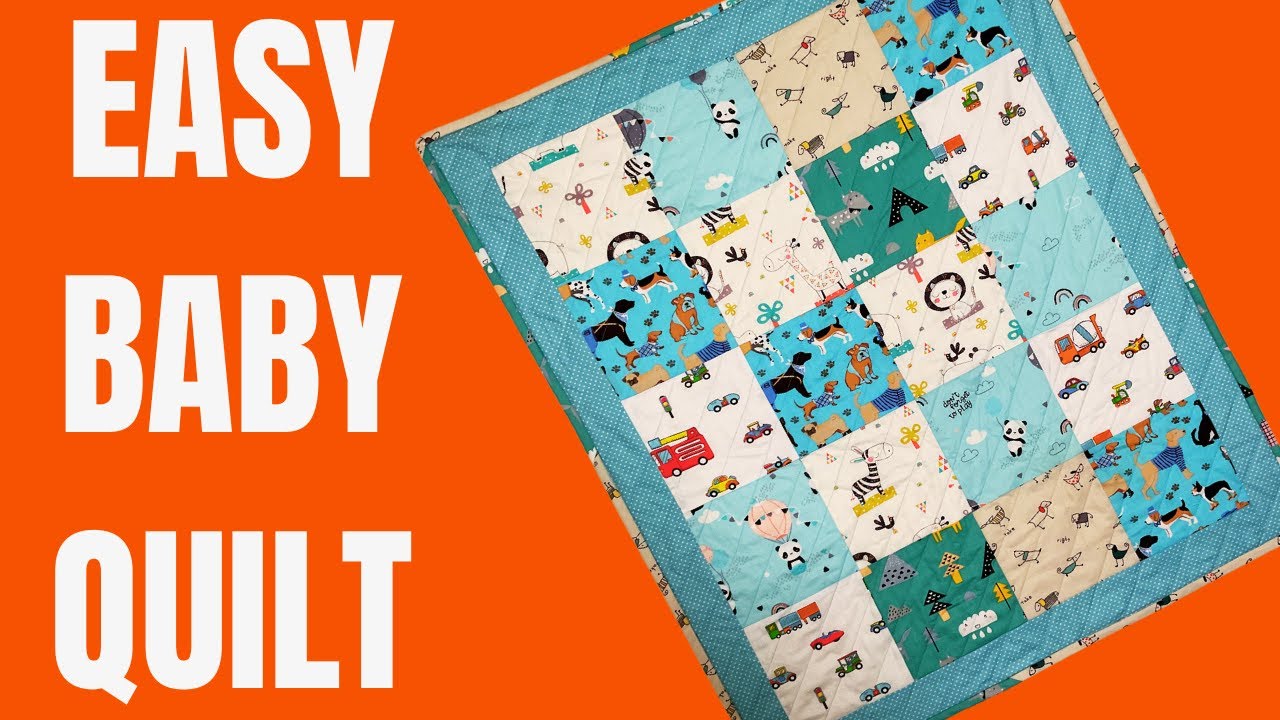 Simple baby patchwork quilt tutorial