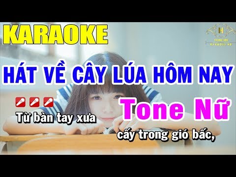 Karaoke Hát Về Cây Lúa hôm Nay Tone Nữ Nhạc Sống | Trọng Hiếu