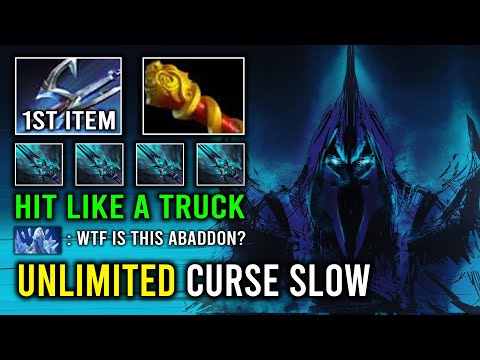 WTF 1st Item Echo Sabre 100% Curse Slow Overpower Abaddon | NEW Offlane Guide Dota 2
