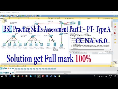 CCNA v6 RSE Practice Skills Assessment Part 1 – PT Type A 2020 (Education guideline)