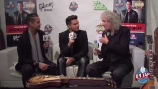 Pt 1: Brian May & Adam Lambert Backstage Classic Rock Awards 4 November 2014