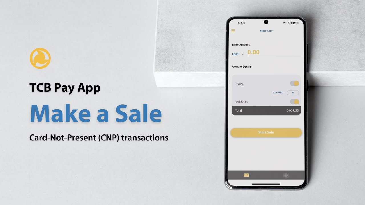 Make A Sale with the TCB Pay App (Card-Not-Present Transactions)