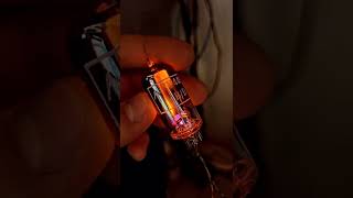 vacuum tube glowing. CV449 regulator tube glow