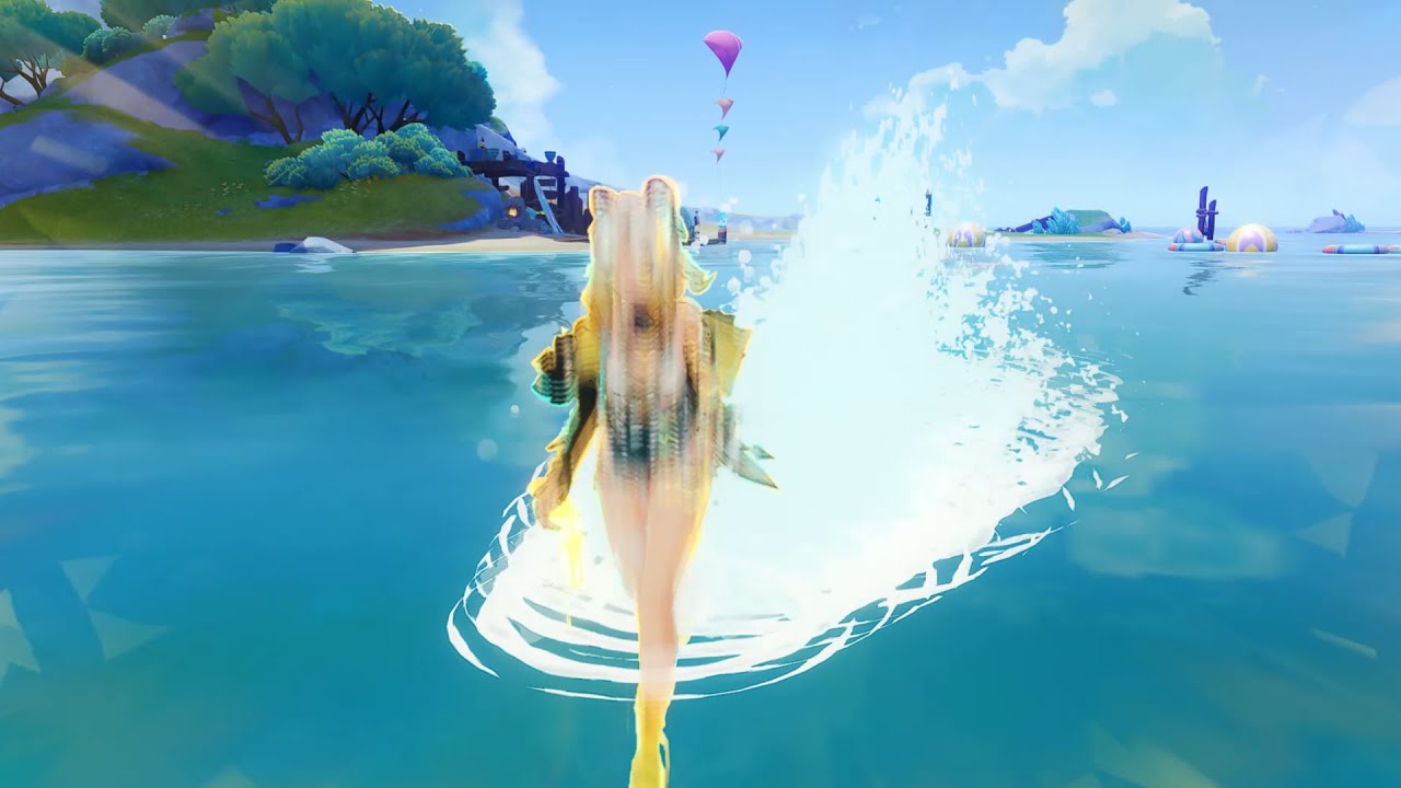 水の上すら滑り始めるシロネンさん【原神/Genshin Impact】