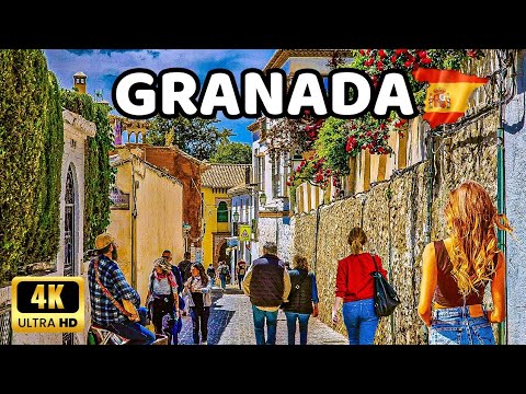 🇪🇦[4K] GRANADA - Walking Tour of Albayzín, the Most Beautiful Neighborhood in the World - Spain