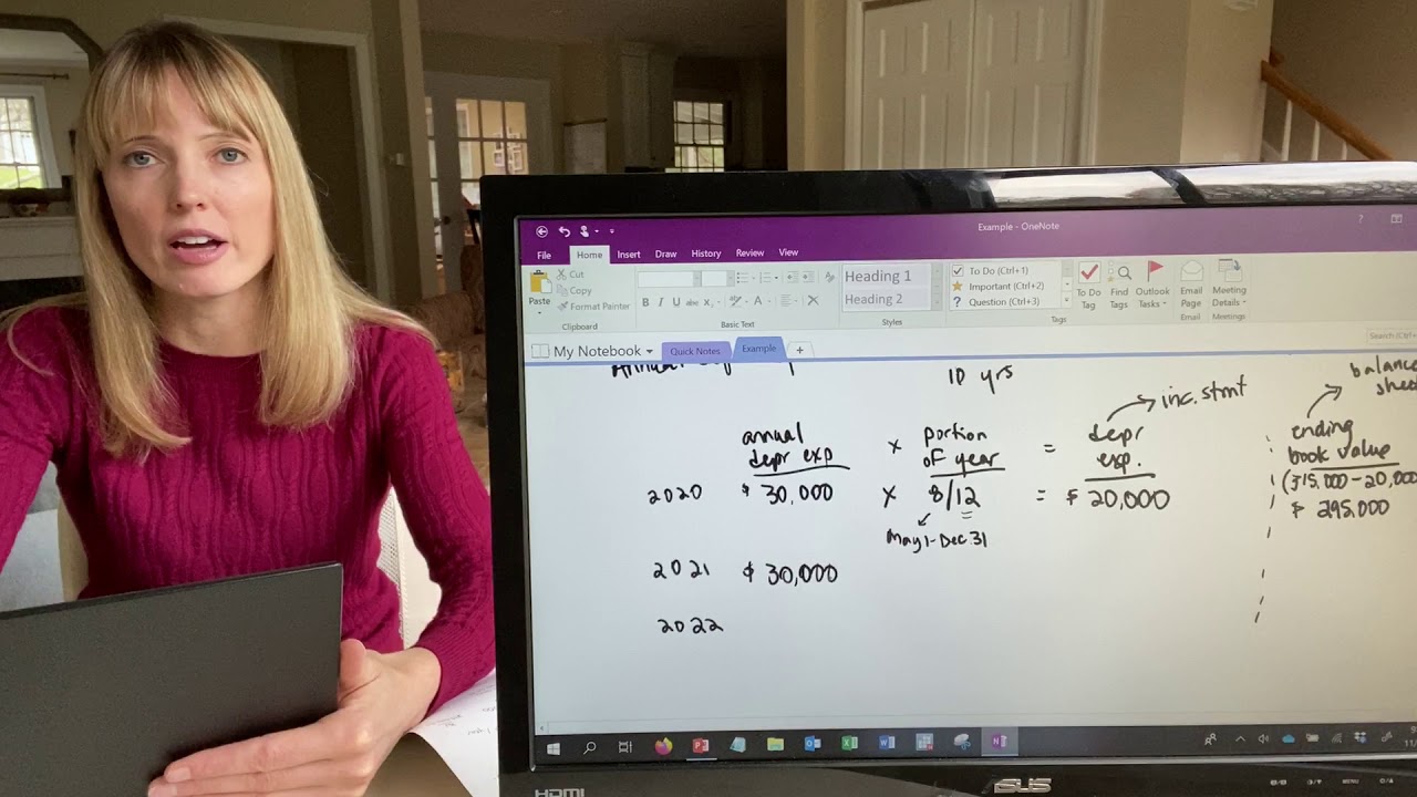 How do you calculate straightline depreciation using the halfyearly
