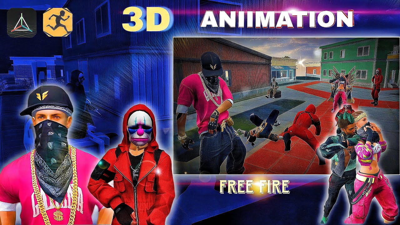 Free fire 3d animation video editing in android prizma3d l free fire animation ☠️🩷 #freefire