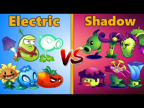 Plants Vs Zombies 2 Electric vs Shadow - Team vs Team Plantas PVZ 2 Gameplay