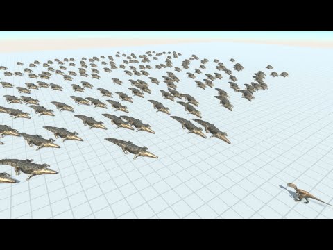 Swarm of 200 Saltwater Crocodile vs ALL TEAMs Animal Revolt Battle Simulator