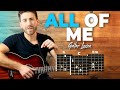 All Of Me Guitar Tutorial John Legend Easy Chords Guitar Lesson