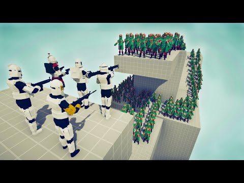 THE CLONE WARS vs 100x UNITS - Totally Accurate Battle Simulator TABS