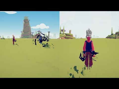 MUI GOKU VS DARK PEASANT- Totally accurate battle simulator