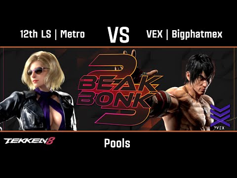 12th LS | Metro (Nina) vs VEX | Bigphatmex (Law) - TEKKEN 8 Pools - Beak Bonk 2025