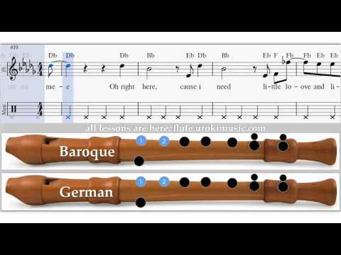 Maroon 5 - Sugar - How To Play Recorder Flute -Sheet Music Fingering German Baroque
